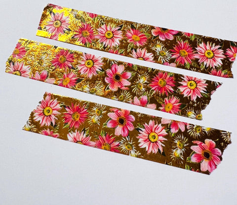 Katie Daisy Washi Tape Gold Foil Floral