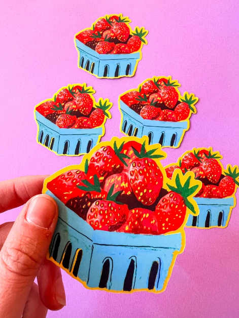 Katie Daisy Sticker Strawberries