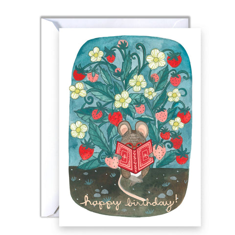 michele maule Birthday Card Garden Mouse 