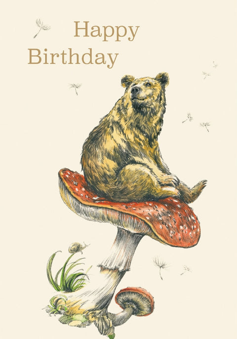 RLB Card Bear Toadstool BD