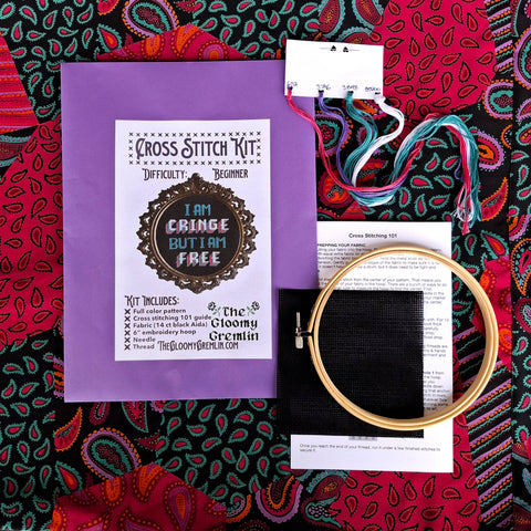 The Gloomy Gremlin Cross Stitch Kit Cringe But Free