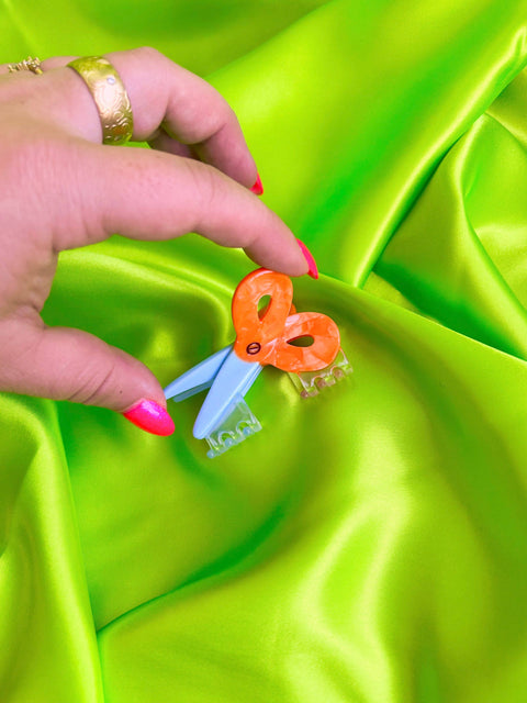 The Peach Fuzz Hair Claw Mini Scissors