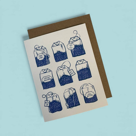 Wild Optimist Greeting Card Take Care Teabag