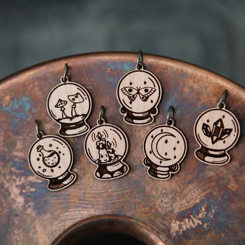 Sunrise Grove Stitch Markers Crystal Ball