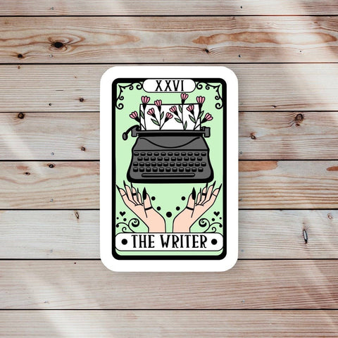 Ace the Pitmatian Co The Writer Tarot Reader Sticker