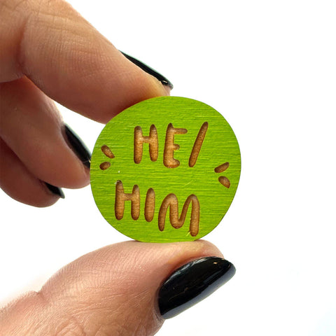 SnowMade Pronoun Pins