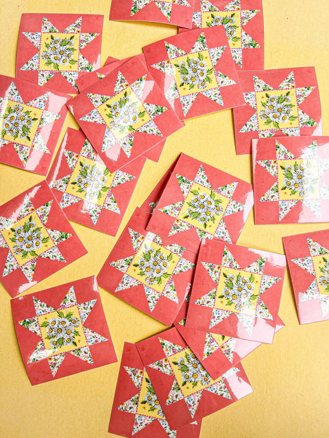 Katie Daisy Sticker Quilt Square