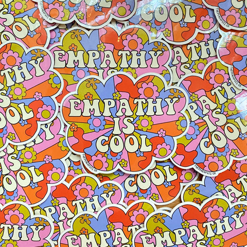 The Peach Fuzz Empathy Is Cool Sticker