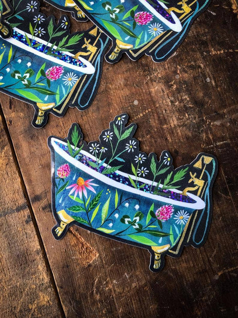 Katie Daisy Sticker Bathtub
