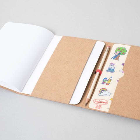 Egg Press Foldeeo Notebook Folio B6 Shaggy Stripe