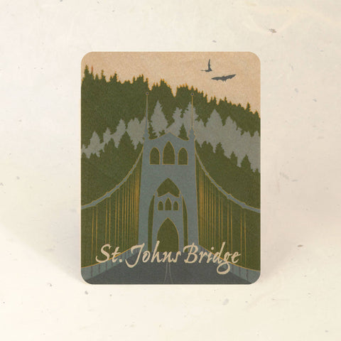 Little Gold Fox Wood Postcard St Johns Sunset