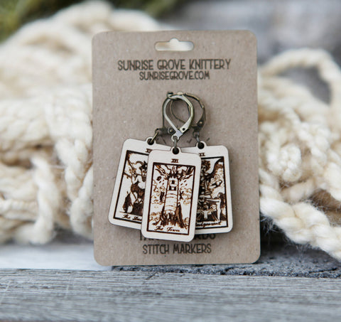 Sunrise Grove Stitch Markers Tarot Set of 3