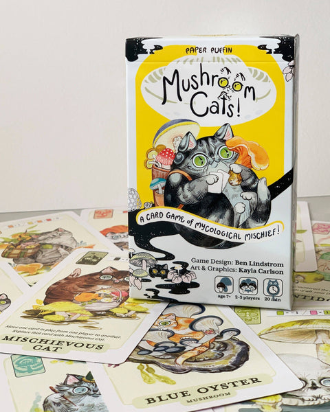 Paper Puffin Mushroom Cats! A Card Game of Mycological Mischief