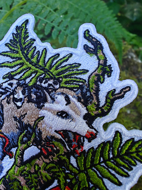 Crafted from Scratch Embroidered Patch Opossum Queen