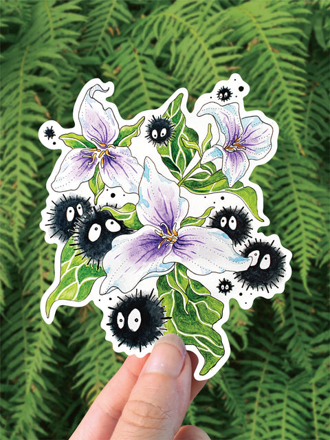 Crafted from Scratch Soot Sprites Vinyl Sticker Trillium Spirited Away Anime