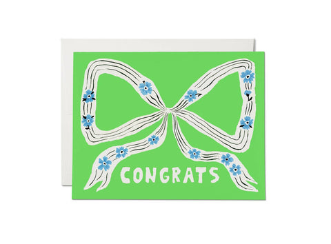 Red Cap Card Perfect Bow Congrats