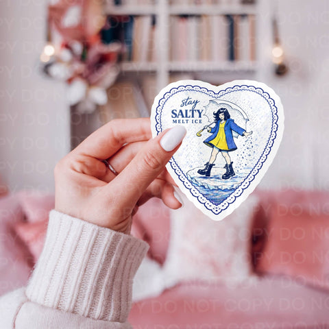 Ace the Pitmatian Co Stay Salty, Melt Ice Sticker