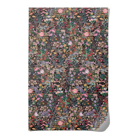 Red Cap Cards Wrapping Paper Meadow Black