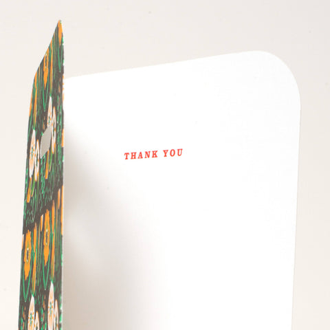 Egg Press Card Floral Thank You