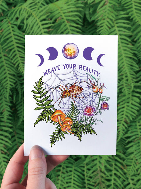 Crafted from Scratch Greeting Card Witchy Spider Mushroom