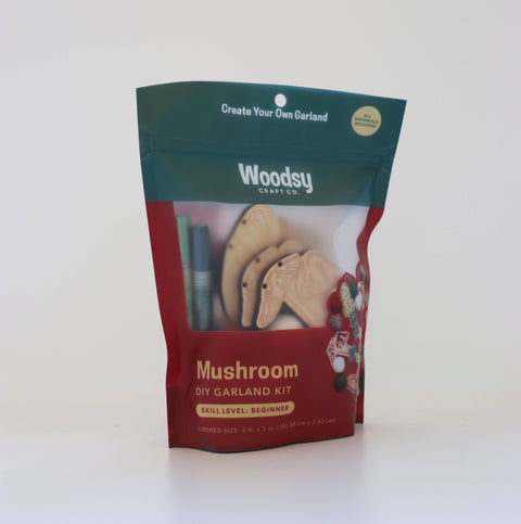 The Woodsy Craft Co. Craft Kit Mushroom Garland