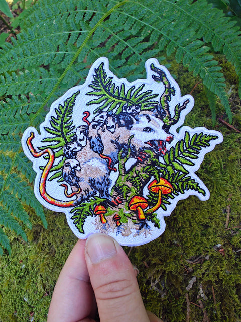 Crafted from Scratch Embroidered Patch Opossum Queen