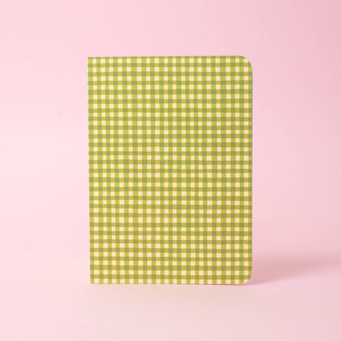 Egg Press Foldeeo Notebook Folio B6 Green Gingham