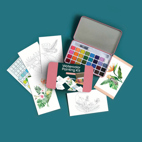 Cate Paper Co. Watercolor Kit Tropical Florals
