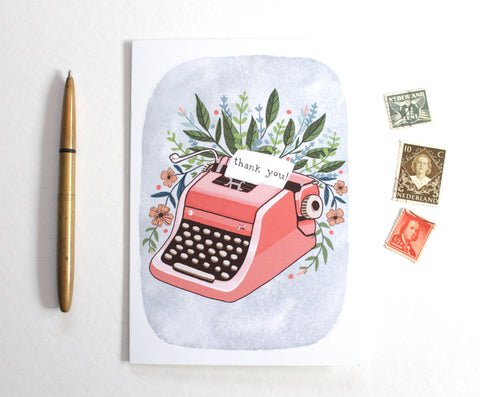 michele maule Greeting Card Typewriter