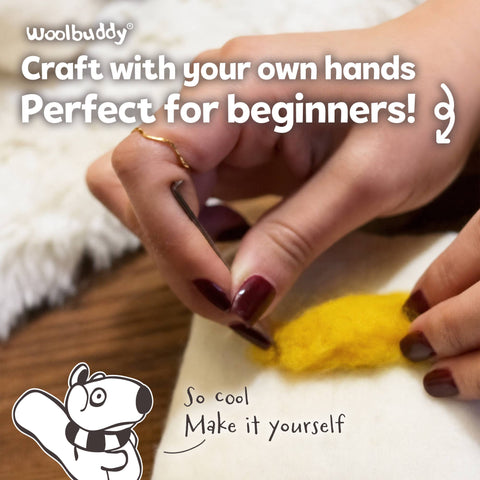 Woolbuddy - Beginner Squirrel Needle Felting Kit – DIY Craft Gift