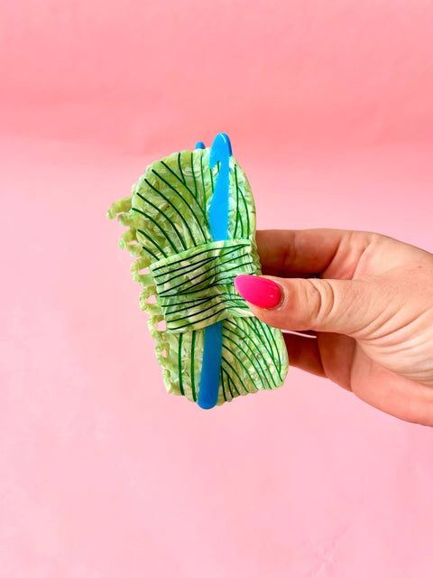 The Peach Fuzz Claw Clip Crochet Yarn