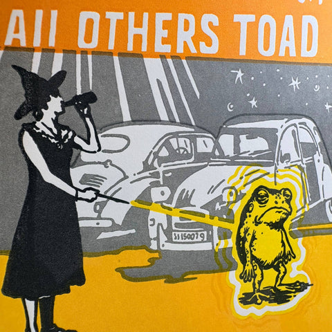 Old School Stationers Card Witch Parking Only
