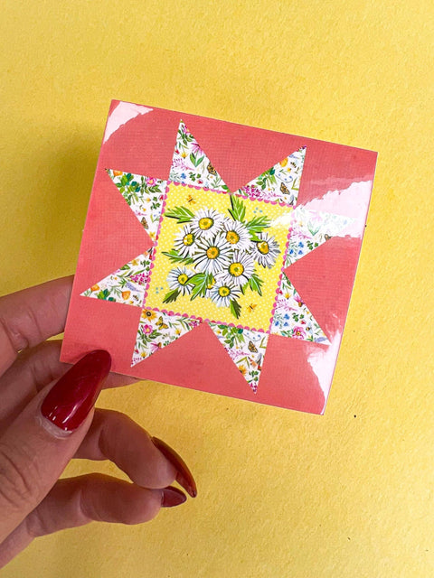Katie Daisy Sticker Quilt Square