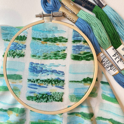 Keller Design Embroidery Kit Mini Watercolor Landscapes