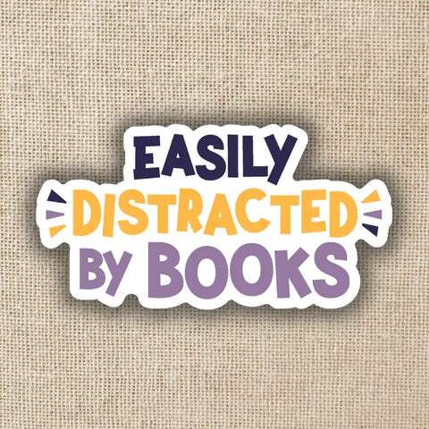 Kingdom of Threads Distracted by Books Sticker