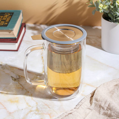 Plum Deluxe Tea Perfect Tea Mug with Infuser and Lid