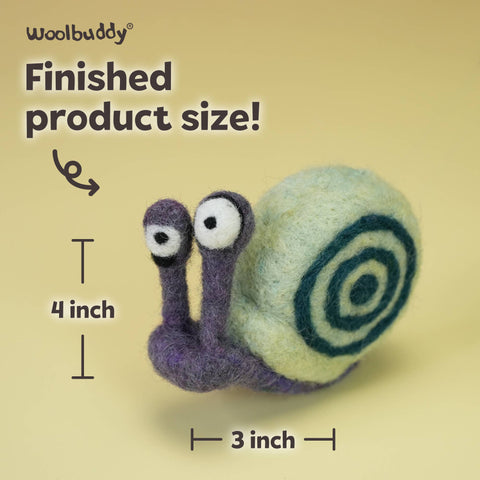 Woolbuddy - Beginner Snail Needle Felting Kit – DIY Craft Gift