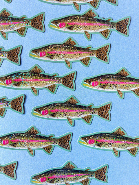 Katie Daisy Sticker Glitter Fish