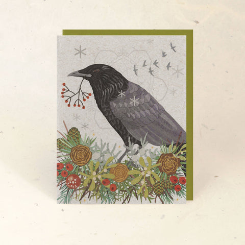 Little Gold Fox Boxed Card Set Winter Crow