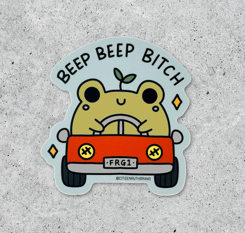 Citizen Ruth Sticker Beep Beep Bitch Frog