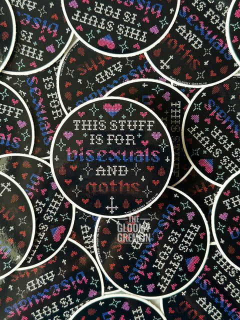 The Gloomy Gremlin Vinyl Sticker Bi & Goth