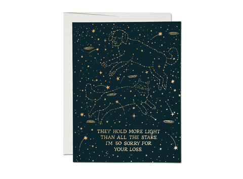 Red Cap Cards Sympathy Card Pet Constellation