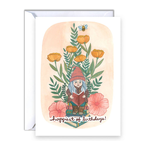michele maule Birthday Card Reading Garden Gnome
