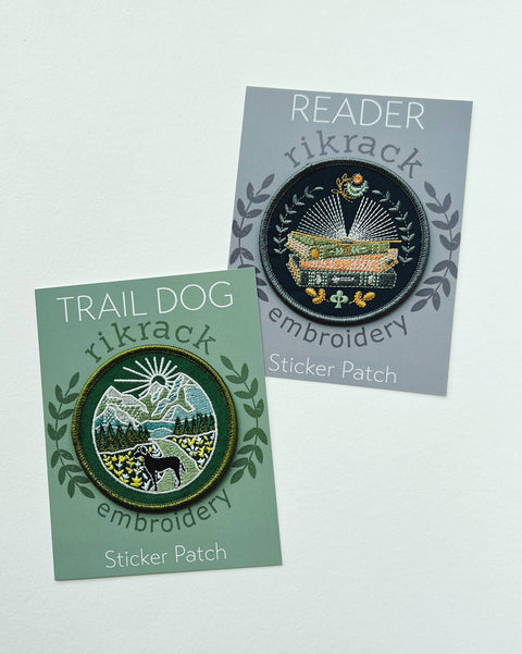 Rikrack Reader Embroidery Sticker Patch