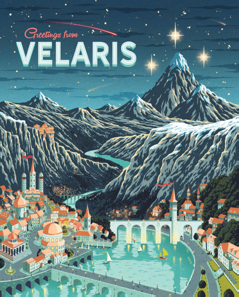 A Court of Thorns and Roses: Official Greetings from Velaris 1000-Piece Puzzle