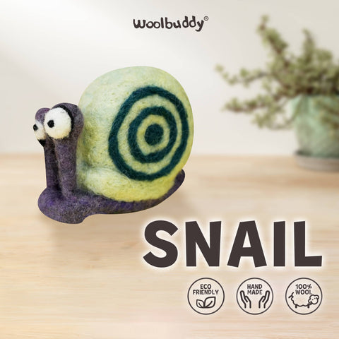 Woolbuddy - Beginner Snail Needle Felting Kit – DIY Craft Gift