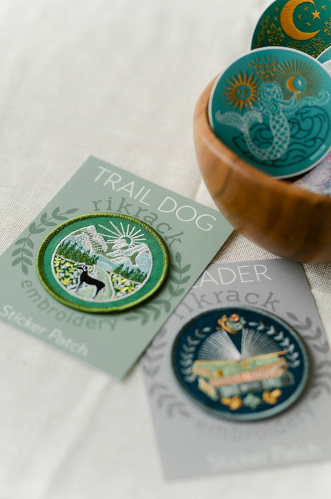 Rikrack Reader Embroidery Sticker Patch