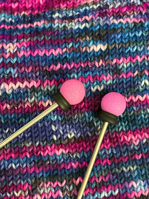 Knitting is Metal Needle Stoppers Crystal Ball