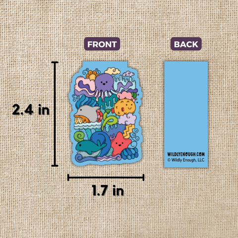 Kingdom of Threads Magnetic Bookmark Happy Sea Life Pile