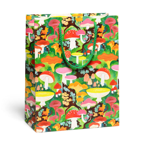 Red Cap Gift Bag Woodland Mushrooms